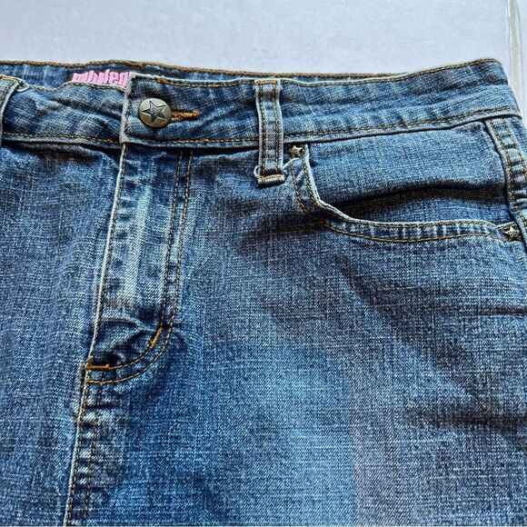 Women's Bubblegum Faded Blue Jean Pencil Skirt Size 12 - Picture 7 of 10